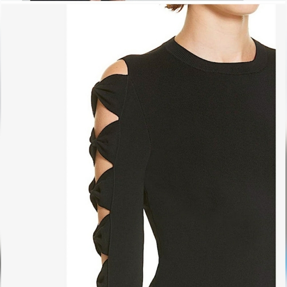 Ted Baker Knitted Bodycon Dress with Bow Sleeve Detail - Picture 3 of 9